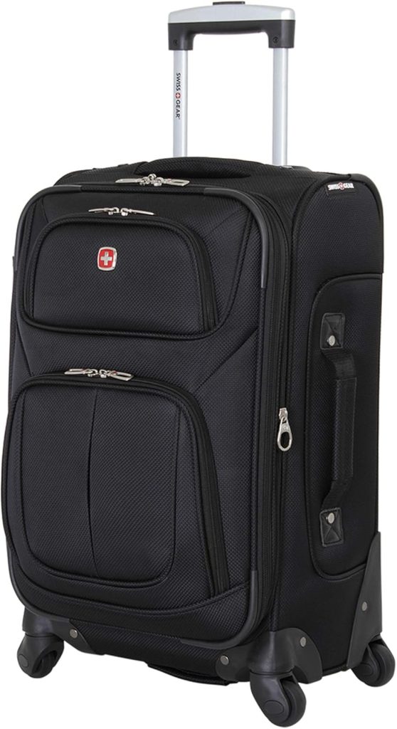 SwissGear Sion Softside Expandable Luggage, Black, Carry-On 21-Inch